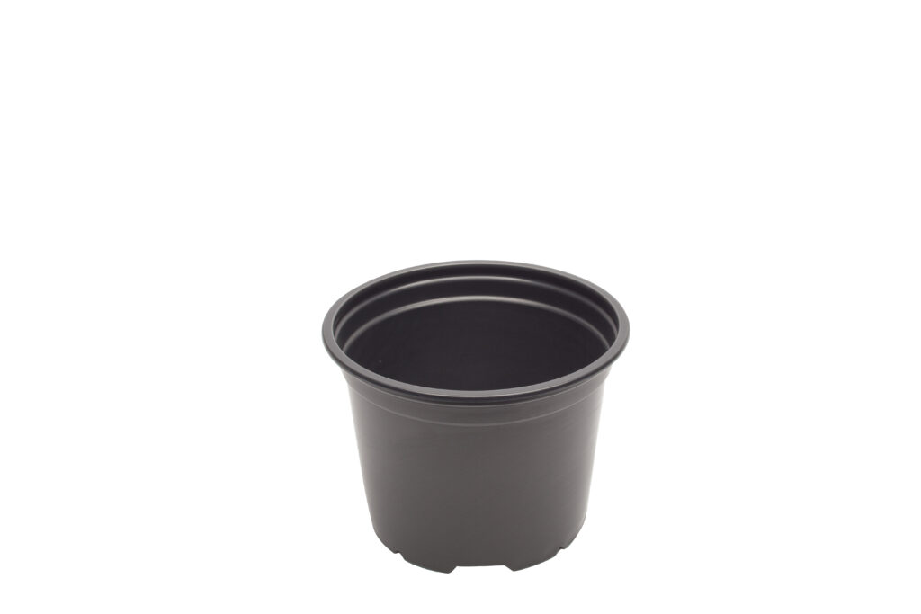 Ümarpott 13cm 5° L must/hall 10tk