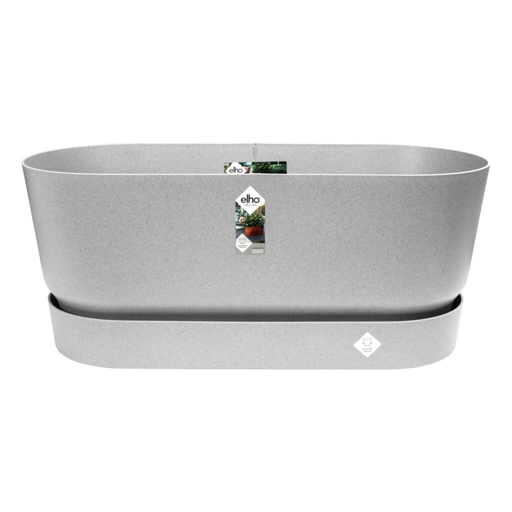 Rõdukast Elho Greenville Terrace Trough alusega ratastel d 80cm 57L betoonihall