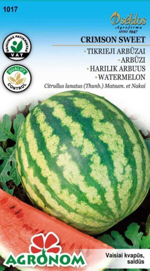 Arbuus Crimson Sweet - Citrullus lanatus Thunb. Matsum. et Nakai Arbuus Crimson Sweet - Citrullus lanatus Thunb. Matsum. et Nakai