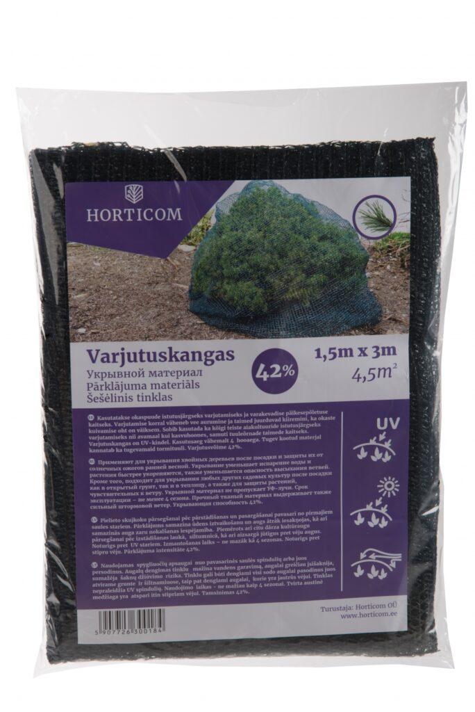 Varjutuskangas Horticom varjutus 42% 1,5 x 3m 4,5m2