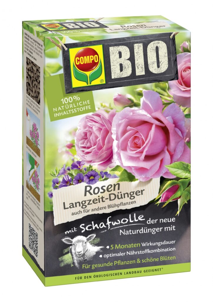 BIO pikaajaline roosiväetis lambavillaga Compo 750g