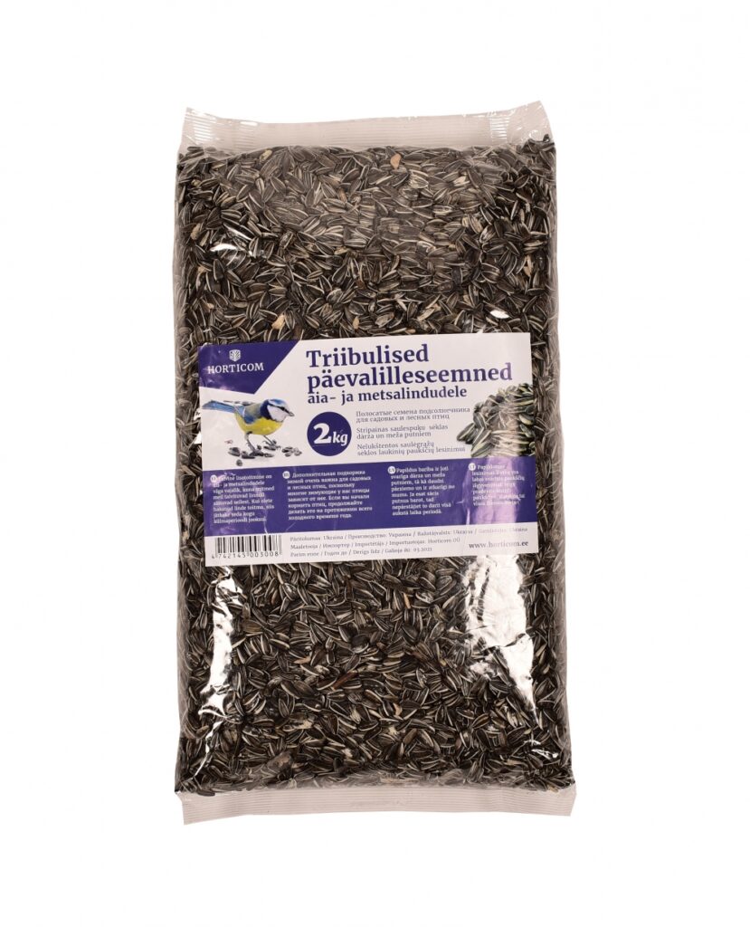 Päevalilleseemned lindudele Horticom triibuline 2kg