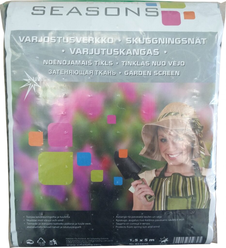 Varjutuskangas GS varjutus 45% 1,5 x 5m 7,5m2