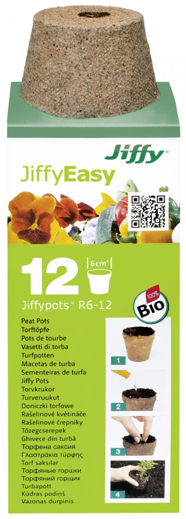 Turbapotid Easy-R6 ümar 6cm Jiffy 12tk/pakis