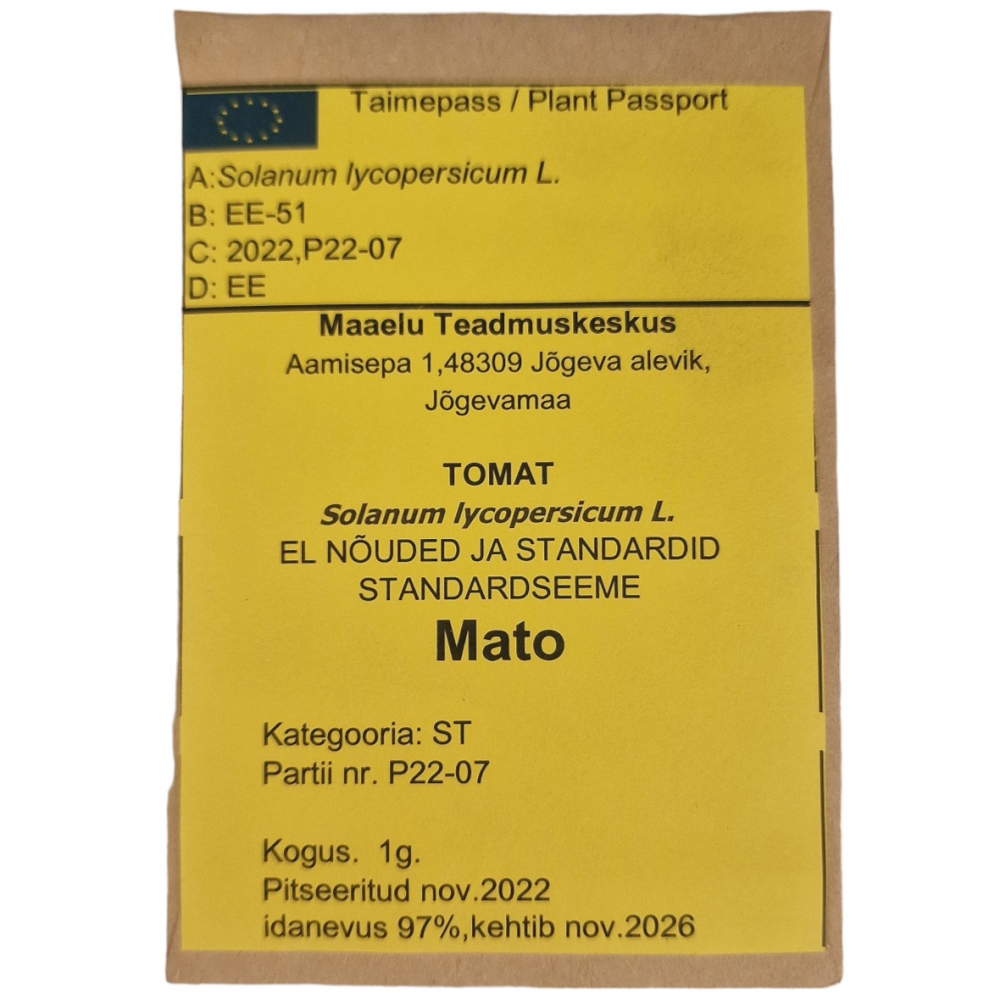 Tomat Mato puhtimata 1g