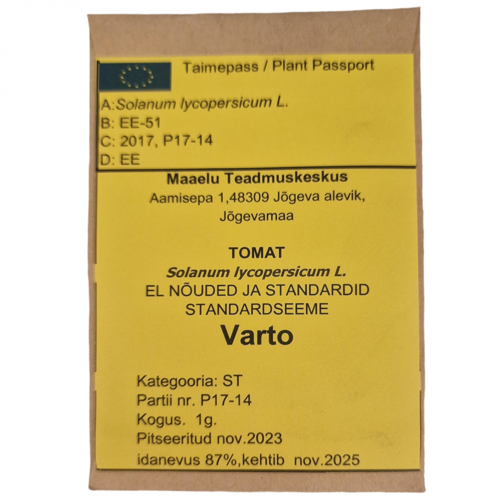 Tomat Varto puhtimata 1g Tomat Varto puhtimata 1g