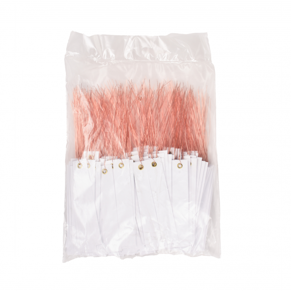 Rippetikett traadiga valge 10 x 1,8cm pakendis 250tk